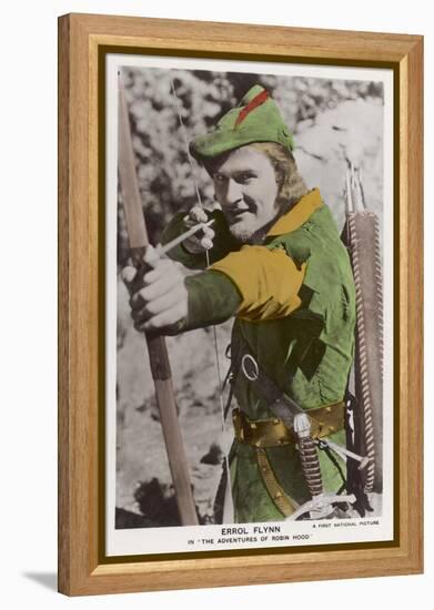 Erroll Flynn in "The Adventures of Robin Hood" 1938-null-Framed Stretched Canvas