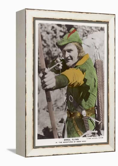 Erroll Flynn in "The Adventures of Robin Hood" 1938-null-Framed Stretched Canvas