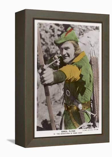 Erroll Flynn in "The Adventures of Robin Hood" 1938-null-Framed Stretched Canvas