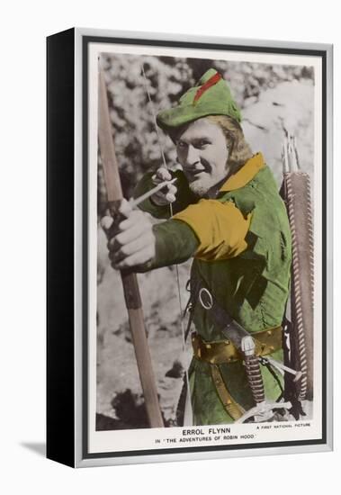 Erroll Flynn in "The Adventures of Robin Hood" 1938-null-Framed Stretched Canvas