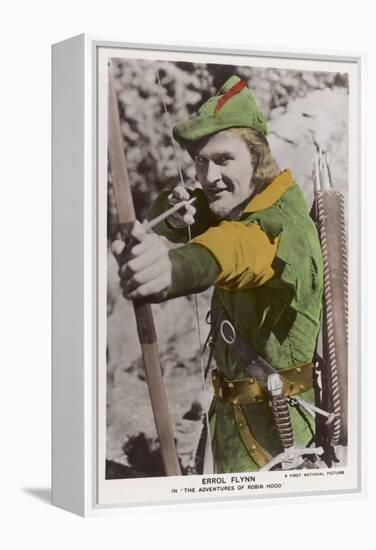 Erroll Flynn in "The Adventures of Robin Hood" 1938-null-Framed Stretched Canvas