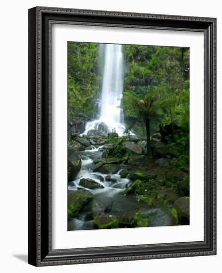 Erskine Falls, Waterfall in the Rainforest, Great Ocean Road, South Australia, Australia-Thorsten Milse-Framed Photographic Print