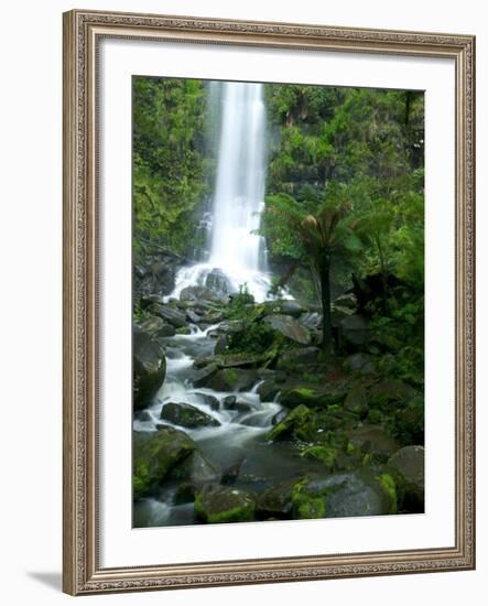 Erskine Falls, Waterfall in the Rainforest, Great Ocean Road, South Australia, Australia-Thorsten Milse-Framed Photographic Print