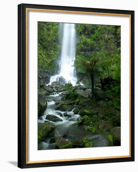 Erskine Falls, Waterfall in the Rainforest, Great Ocean Road, South Australia, Australia-Thorsten Milse-Framed Photographic Print