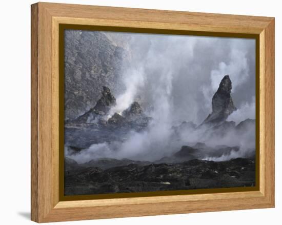 Erta Ale Steaming Hornitos, Danakil Depression, Ethiopia-null-Framed Premier Image Canvas