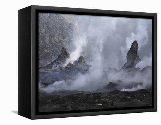 Erta Ale Steaming Hornitos, Danakil Depression, Ethiopia-null-Framed Premier Image Canvas