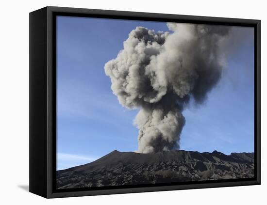 Eruption of Ash Cloud from Mount Bromo Volcano, Tengger Caldera, Java, Indonesia-Stocktrek Images-Framed Premier Image Canvas