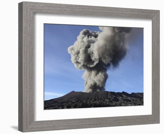 Eruption of Ash Cloud from Mount Bromo Volcano, Tengger Caldera, Java, Indonesia-Stocktrek Images-Framed Photographic Print