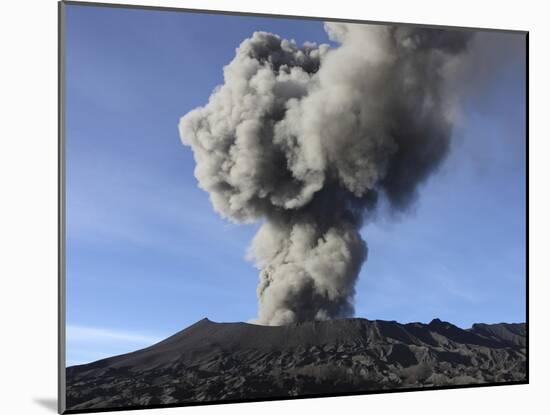 Eruption of Ash Cloud from Mount Bromo Volcano, Tengger Caldera, Java, Indonesia-Stocktrek Images-Mounted Photographic Print