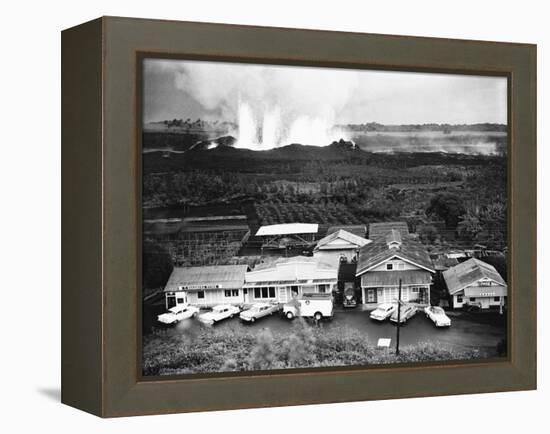 Eruption of Kilauea Near Kapoho Plantation-null-Framed Premier Image Canvas