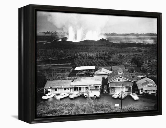 Eruption of Kilauea Near Kapoho Plantation-null-Framed Premier Image Canvas