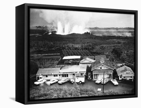 Eruption of Kilauea Near Kapoho Plantation-null-Framed Premier Image Canvas