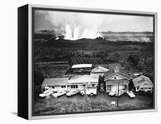 Eruption of Kilauea Near Kapoho Plantation-null-Framed Premier Image Canvas