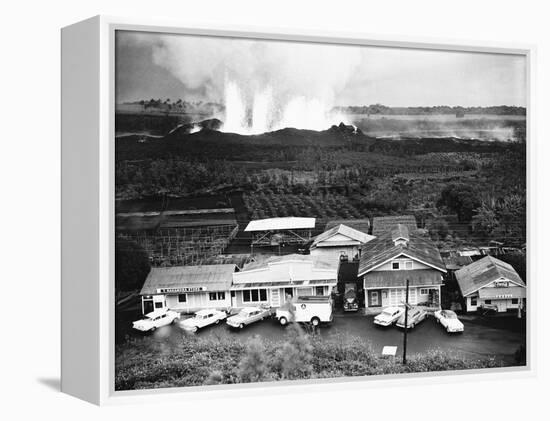 Eruption of Kilauea Near Kapoho Plantation-null-Framed Premier Image Canvas