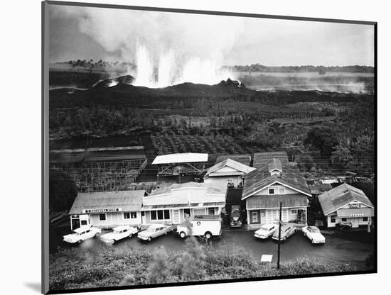 Eruption of Kilauea Near Kapoho Plantation-null-Mounted Photographic Print