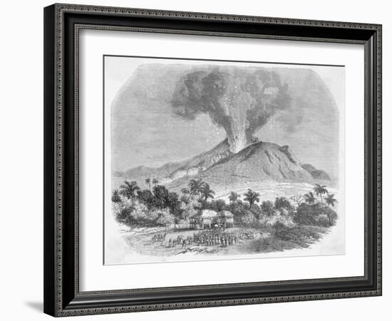 Eruption of Mount Pelee, in the Island of Martinique Engraving-null-Framed Giclee Print