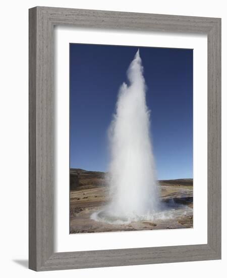 Eruption of Strokkur Geysir, Iceland-Stocktrek Images-Framed Photographic Print