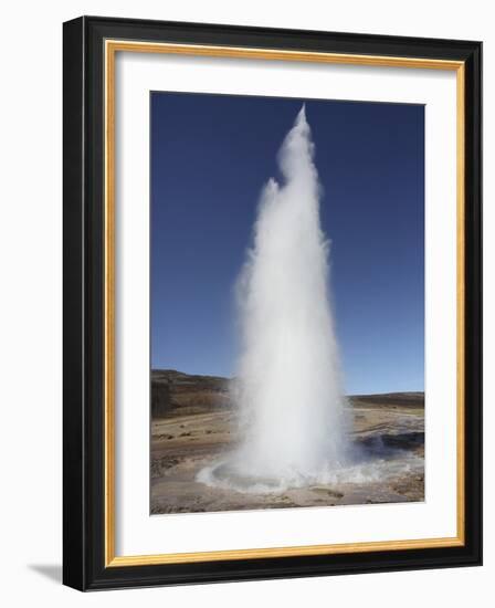 Eruption of Strokkur Geysir, Iceland-Stocktrek Images-Framed Photographic Print