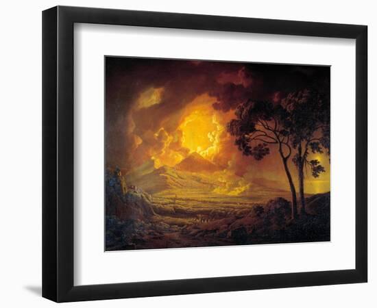 Eruption of the Vesuva with the Head of Saint January Door in Procession Painting by Joseph Wright-Joseph Wright of Derby-Framed Giclee Print