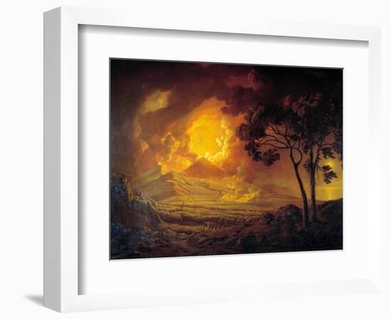 Eruption of the Vesuva with the Head of Saint January Door in Procession Painting by Joseph Wright-Joseph Wright of Derby-Framed Giclee Print