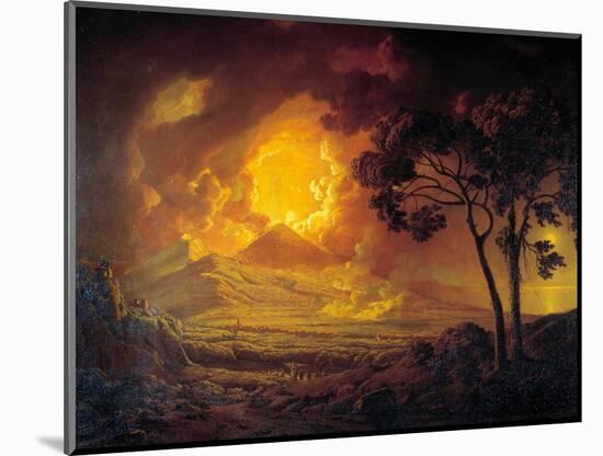 Eruption of the Vesuva with the Head of Saint January Door in Procession Painting by Joseph Wright-Joseph Wright of Derby-Mounted Giclee Print