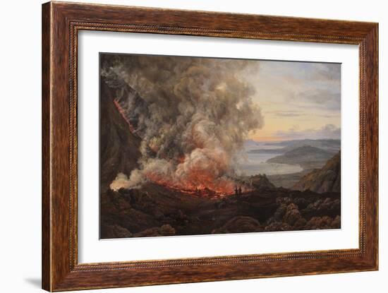 Eruption of the Volcano Vesuvius, 1821-Johan Christian Clausen Dahl-Framed Giclee Print