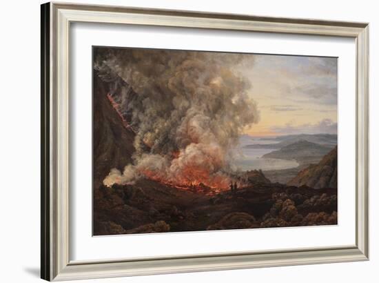 Eruption of the Volcano Vesuvius, 1821-Johan Christian Clausen Dahl-Framed Giclee Print