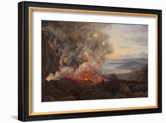 Eruption of the Volcano Vesuvius, 1821-Johan Christian Clausen Dahl-Framed Giclee Print