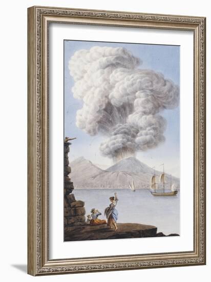 Eruption of Vesuvius, 1776-Sir William Hamilton-Framed Giclee Print