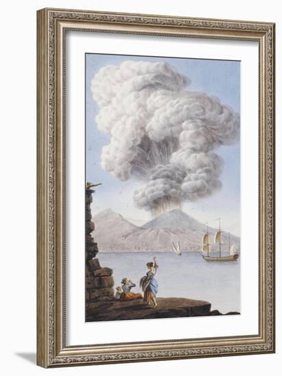 Eruption of Vesuvius, 1776-Sir William Hamilton-Framed Giclee Print