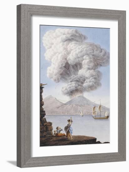 Eruption of Vesuvius, 1776-Sir William Hamilton-Framed Giclee Print