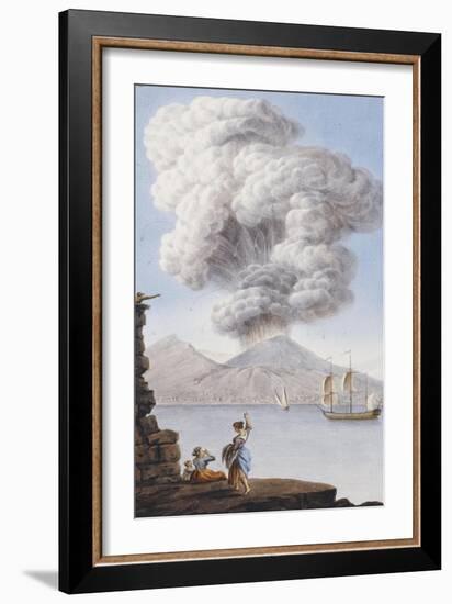 Eruption of Vesuvius, 1776-Sir William Hamilton-Framed Giclee Print