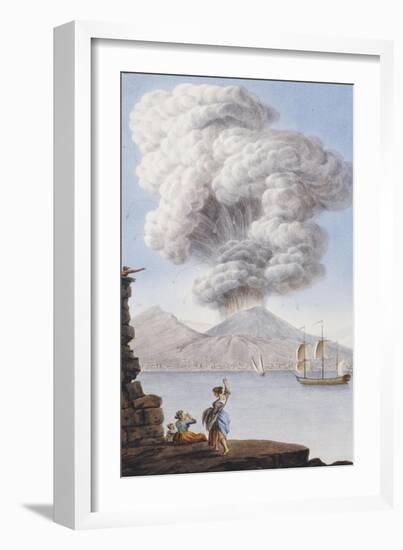 Eruption of Vesuvius, 1776-Sir William Hamilton-Framed Giclee Print