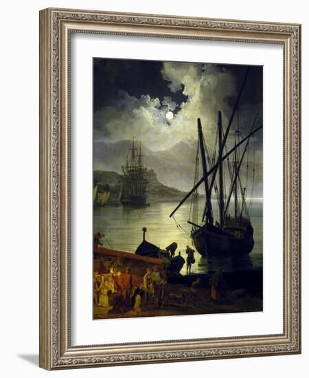 Eruption of Vesuvius as Seen from Portici-Pierre-Jacques Volaire-Framed Giclee Print