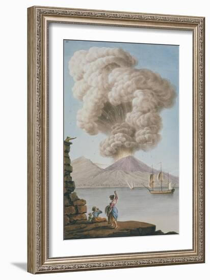 Eruption of Vesuvius, Monday 9th August 1779-Pietro Fabris-Framed Giclee Print