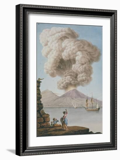 Eruption of Vesuvius, Monday 9th August 1779-Pietro Fabris-Framed Giclee Print