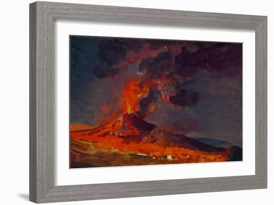 Eruption of Vesuvius.-Joseph Wright of Derby-Framed Giclee Print