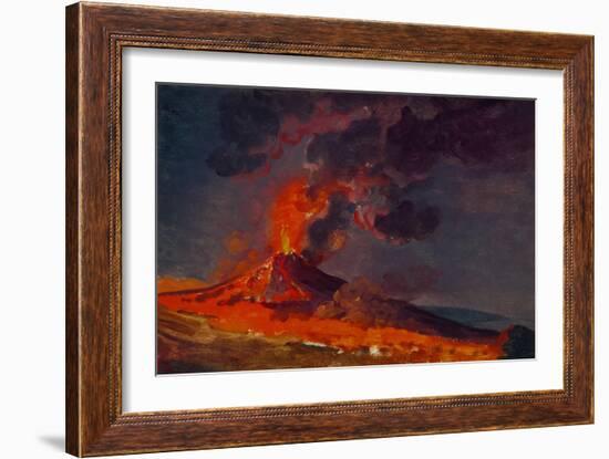 Eruption of Vesuvius.-Joseph Wright of Derby-Framed Giclee Print