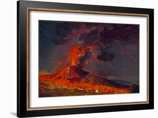 Eruption of Vesuvius.-Joseph Wright of Derby-Framed Giclee Print