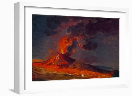 Eruption of Vesuvius.-Joseph Wright of Derby-Framed Giclee Print