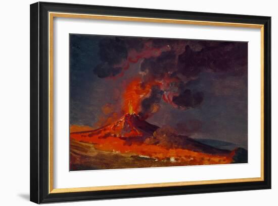 Eruption of Vesuvius.-Joseph Wright of Derby-Framed Giclee Print