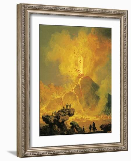 Eruption of Vesuvius-Pierre-Jacques Volaire-Framed Giclee Print