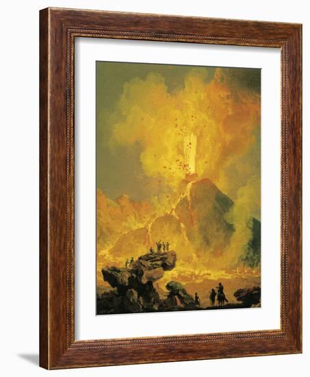 Eruption of Vesuvius-Pierre-Jacques Volaire-Framed Giclee Print