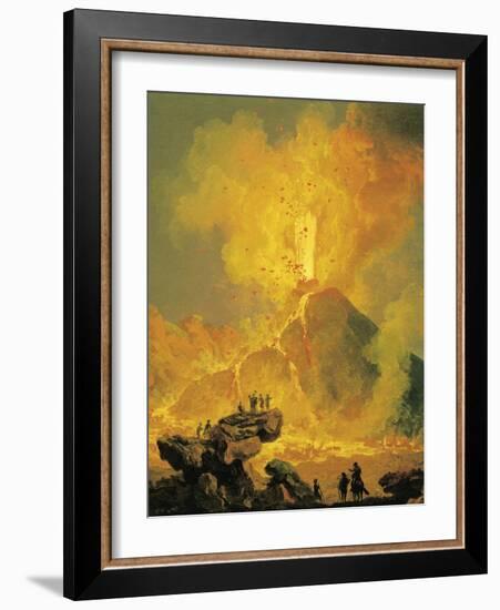 Eruption of Vesuvius-Pierre-Jacques Volaire-Framed Giclee Print