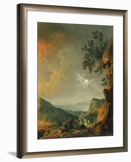 Eruption of Vesuvius-Pierre-Jacques Volaire-Framed Giclee Print