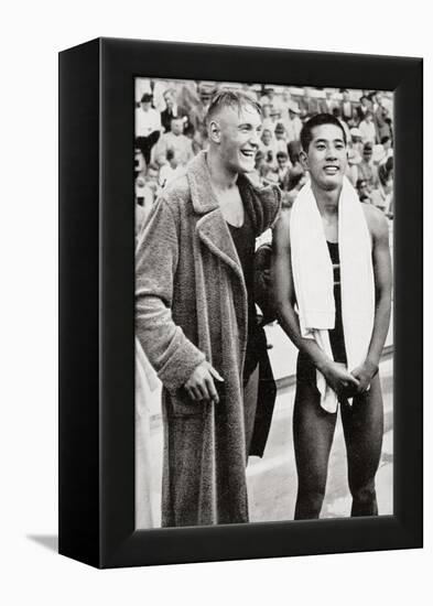 Erwin Sietas and Tetsuo Hamuro at the Berlin Olympics, 1936, Erwin Sietas (-null-Framed Premier Image Canvas