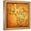 Erytrea on Actual Map of Africa-michal812-Framed Stretched Canvas