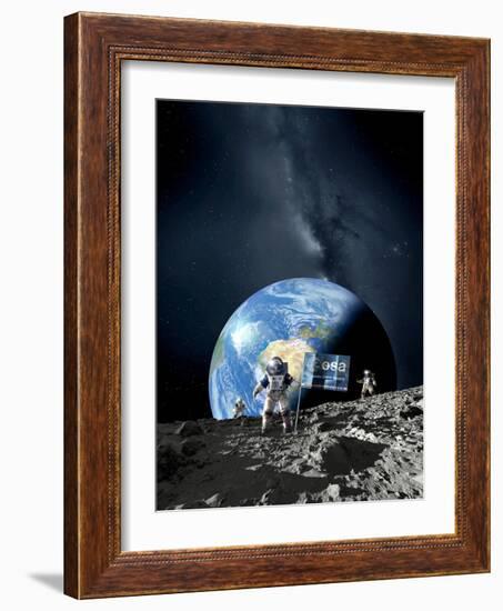 ESA Lunar Exploration, Artwork-Detlev Van Ravenswaay-Framed Photographic Print