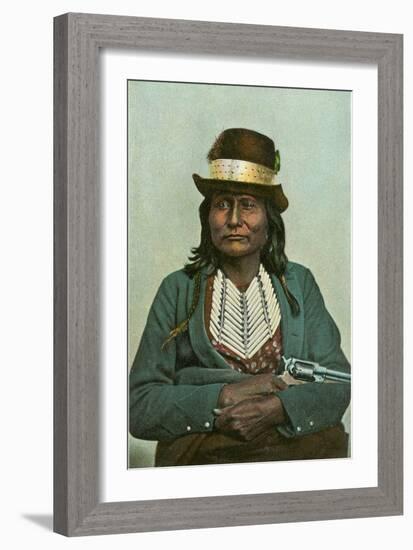 Esa-Ton-Yett, Comanche with Six-Shooter-null-Framed Art Print