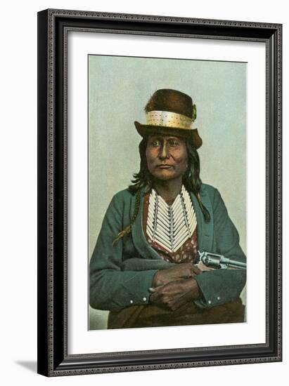 Esa-Ton-Yett, Comanche with Six-Shooter-null-Framed Art Print